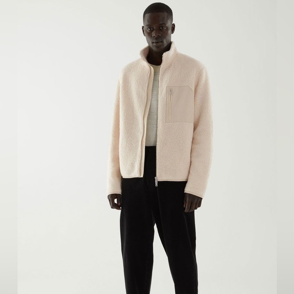 COS Fleece Jacket White - Picture 5 of 5